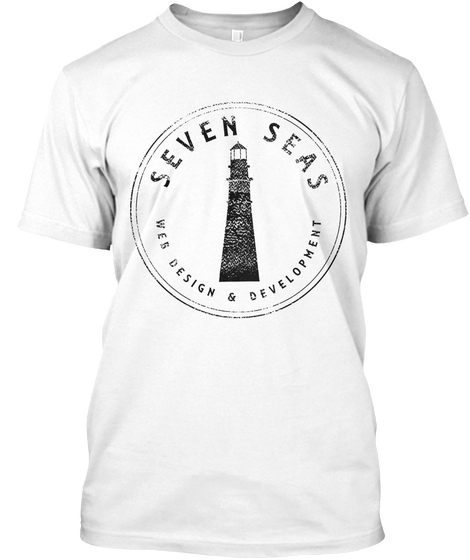 Seven Sea's Storefront White T-Shirt Front