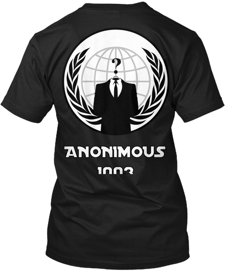 Anonimous 1003 Black áo T-Shirt Back