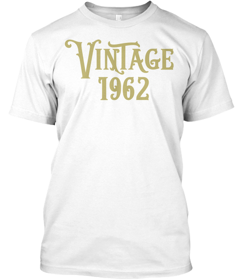 Vintage 1962 White áo T-Shirt Front