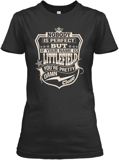 Nobody Perfect Littlefield Thing Shirts Black T-Shirt Front