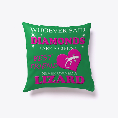 Lizard Pillow Lover Green T-Shirt Front
