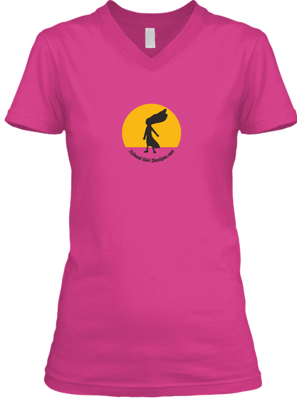 Island Girl Designs Logo Womens T Shirt Berry T-Shirt Front