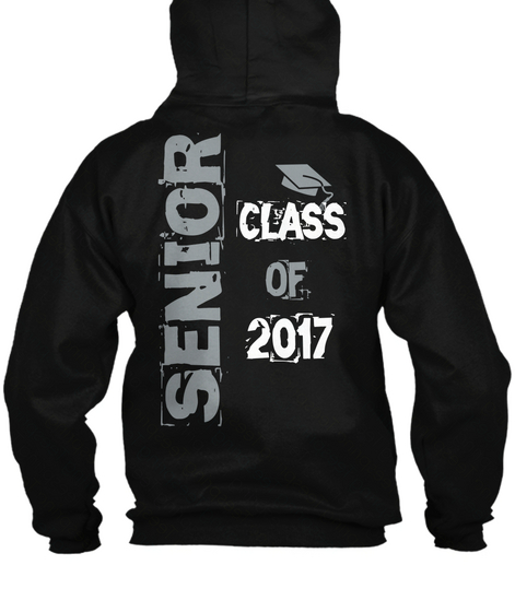 Senior Class Of 2017 Black Camiseta Back