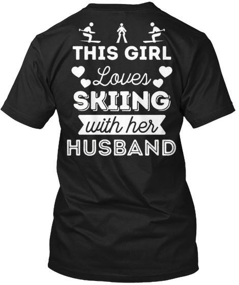 Skiing Shirt   Skie Black Tee Black Camiseta Back