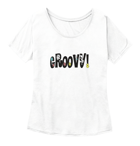 Groovv! White  T-Shirt Front