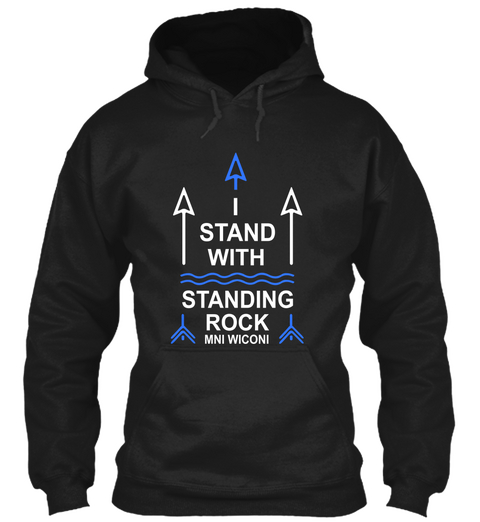 I Stand With Standing Rock Mini Wiconi Black T-Shirt Front