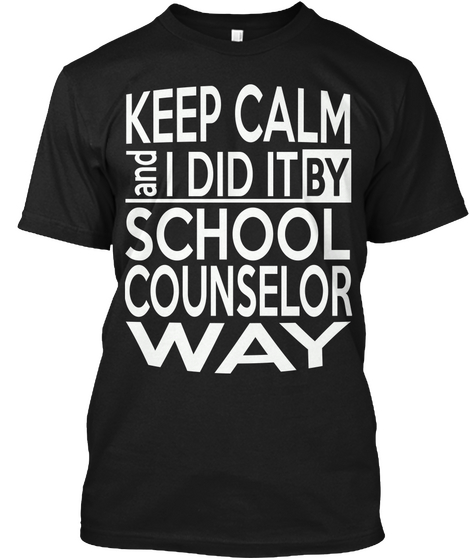 School Counselor Black T-Shirt Front