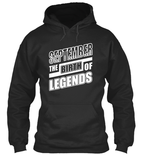 September The Birth Of Legends Jet Black T-Shirt Front