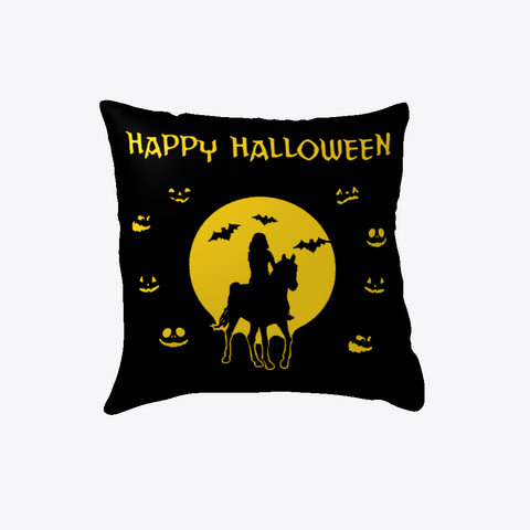 Halloween Horse Rider Pillow Black T-Shirt Front