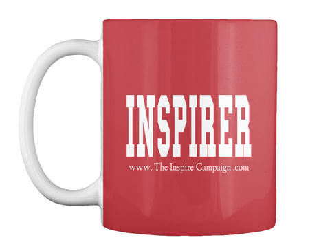 Inspirer Www. The Inspire Campaign .Com Bright Red Maglietta Front
