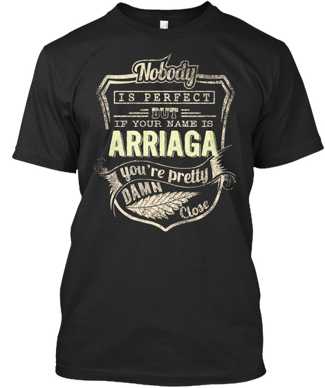 Arriaga Black T-Shirt Front