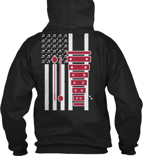 American Xylophone Black Camiseta Back