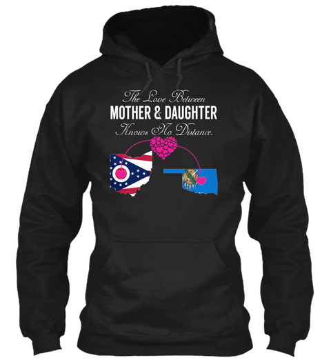 Mother Daughter   Ohio Oklahoma Black T-Shirt Front