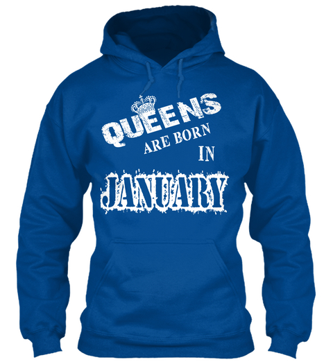 Queens Are Born In January Royal Camiseta Front