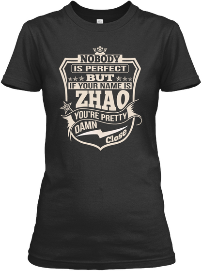 Nobody Perfect Zhao Thing Shirts Black Camiseta Front