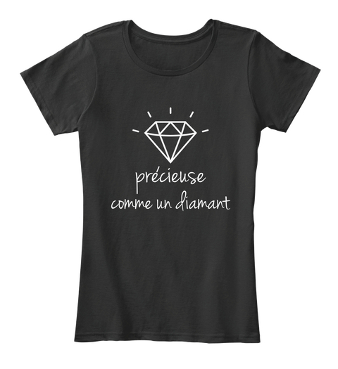 Précieuse Comme Un Diamant Black Camiseta Front
