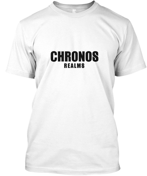 Chronos Realms: Black Logo White áo T-Shirt Front