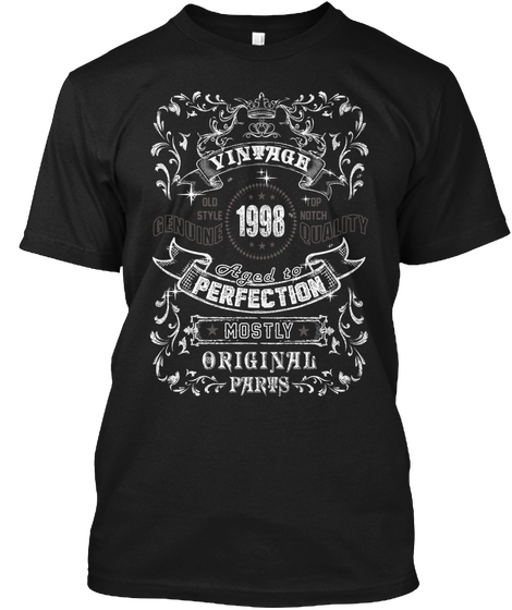 Vintage 1998 Age To Perfection Black Kaos Front