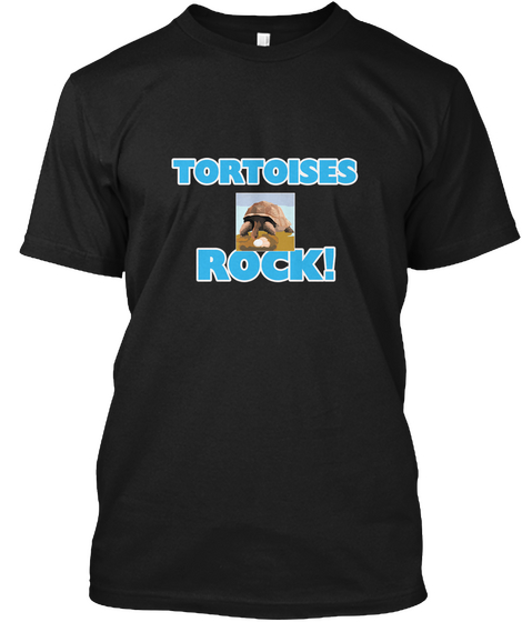 Tortoises Rock! Black áo T-Shirt Front