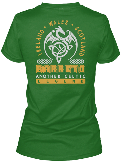 Barreto Another Celtic Thing Shirts Irish Green T-Shirt Back