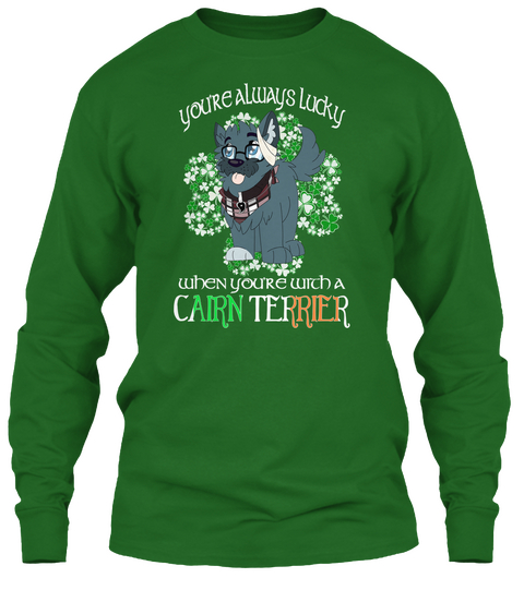Saint Patrick With A Cairn Terrier Irish Green Kaos Front