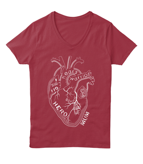 A R T E R O I R R W H A 1 In 0 C 1 1 H D G S N T R 0 H B E A R R E V O M U M Deep Red  T-Shirt Front