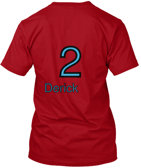 2 Derick Deep Red T-Shirt Back