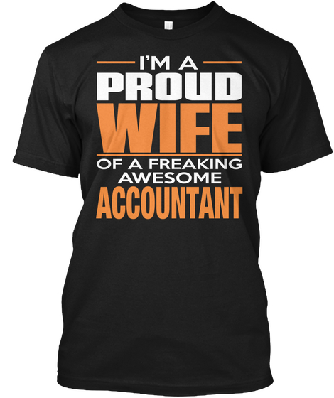 Accountant Black T-Shirt Front