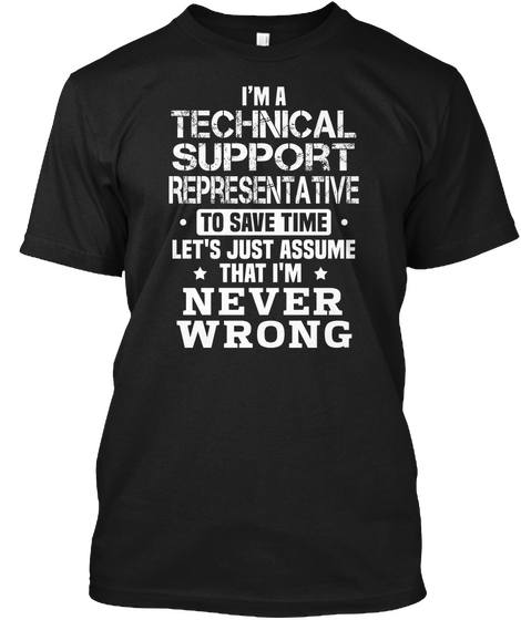 Technical Support Representative Black Kaos Front