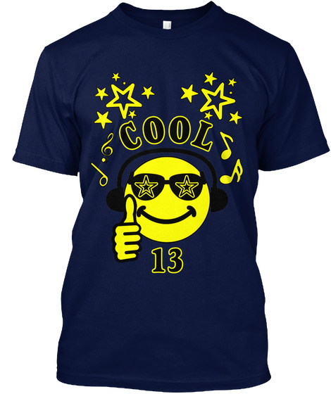 Cool 13 Teenage T Shirt Adult Size Navy Camiseta Front