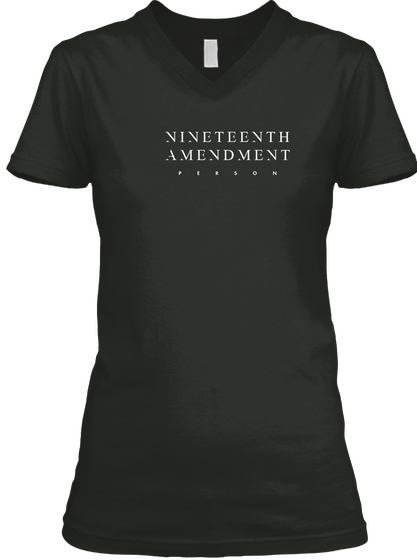 Nineteenth Amendment Person Black T-Shirt Front