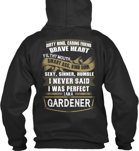 Gardener Jet Black T-Shirt Back
