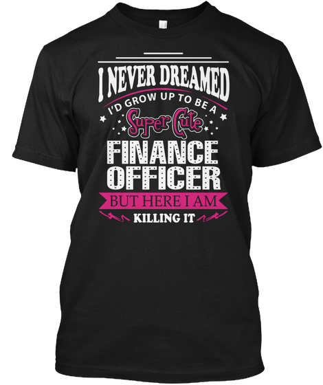 Finance Officer Black Camiseta Front