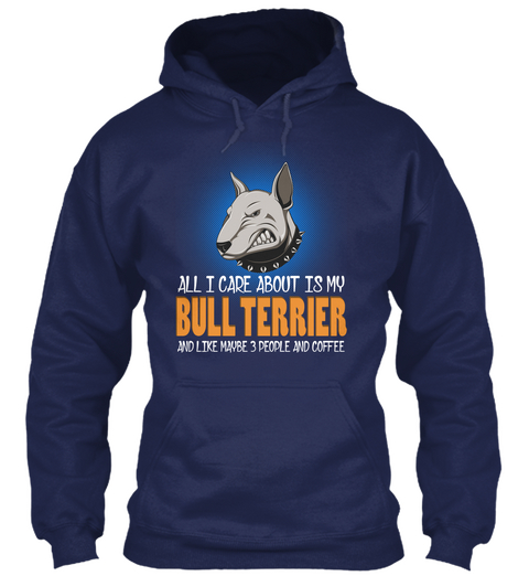 Love With My Bull Terrier Navy T-Shirt Front
