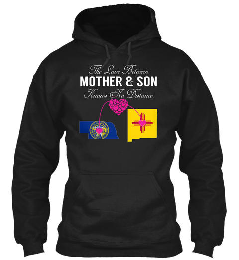 Mother Son   Nebraska New Mexico Black T-Shirt Front