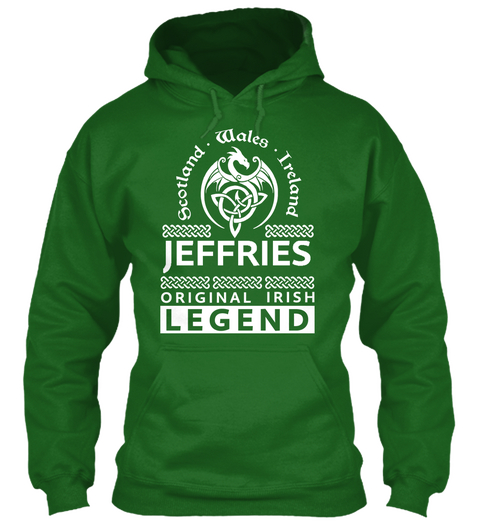 Scotland Wales Ireland Jeffries Original Irish Legend Irish Green T-Shirt Front