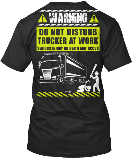 Truck Black T-Shirt Back