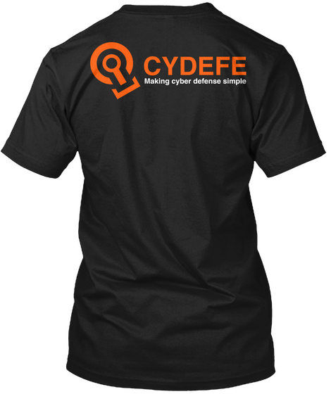 Cydefe Making Cyber Defence Simple Black T-Shirt Back