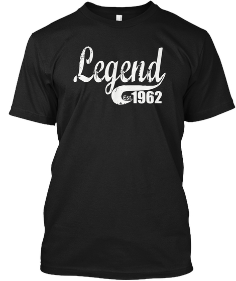 Legend Est.1962  Black Camiseta Front