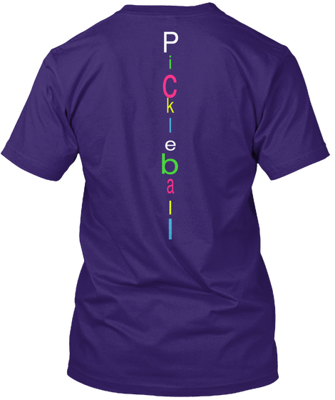 Pickle Ball Purple T-Shirt Back