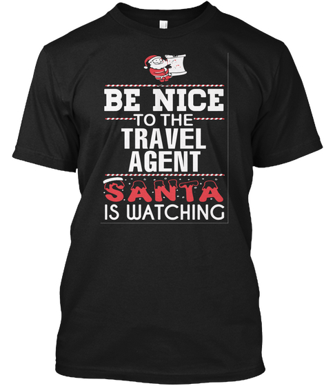 Travel Agent Black Camiseta Front