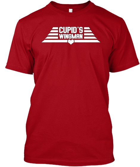Cupid's Wingman Deep Red Kaos Front