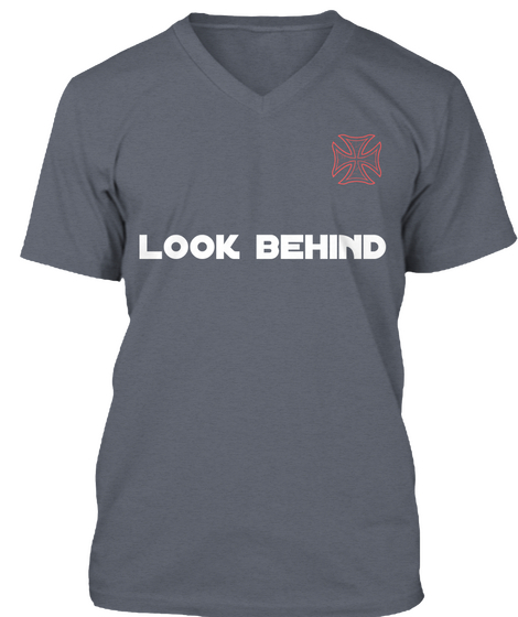 Look Behind Deep Heather T-Shirt Front