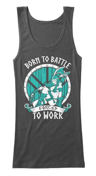 Born  To Battle  Forced To  Work Black T-Shirt Front