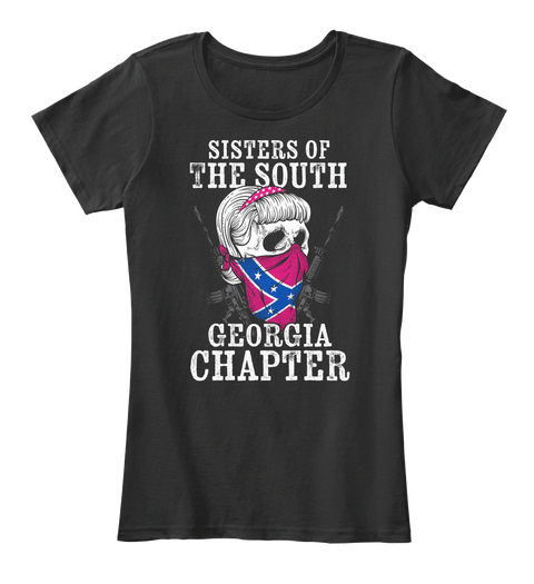 Sisters Of The South   Ga Chapter Black áo T-Shirt Front