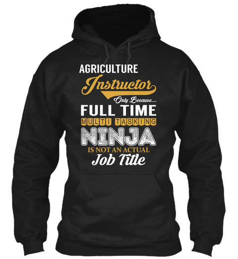 Agriculture Instructor Black T-Shirt Front