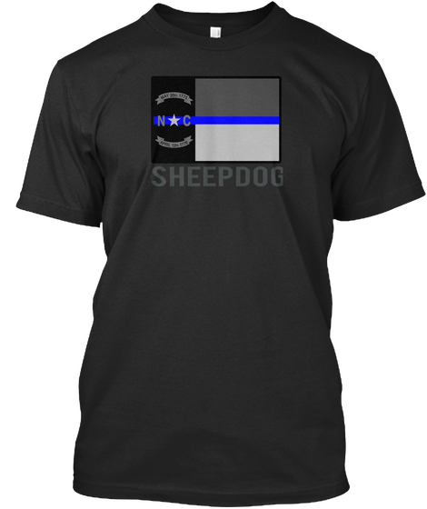 N C Sheepdog Black Camiseta Front