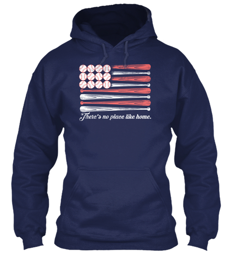 There's No Place Like Home Navy Kaos Front