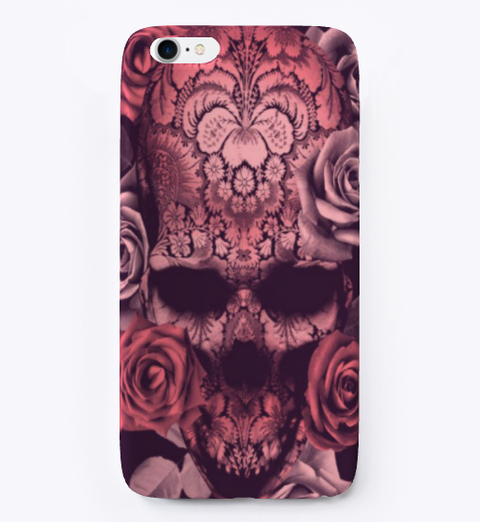 Floral Skull I Phone Case Standard Maglietta Front