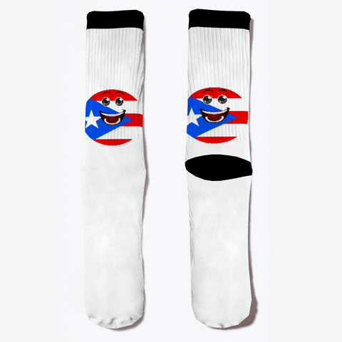 Puerto Rico Pr Flag Emoji Socks Standard T-Shirt Front